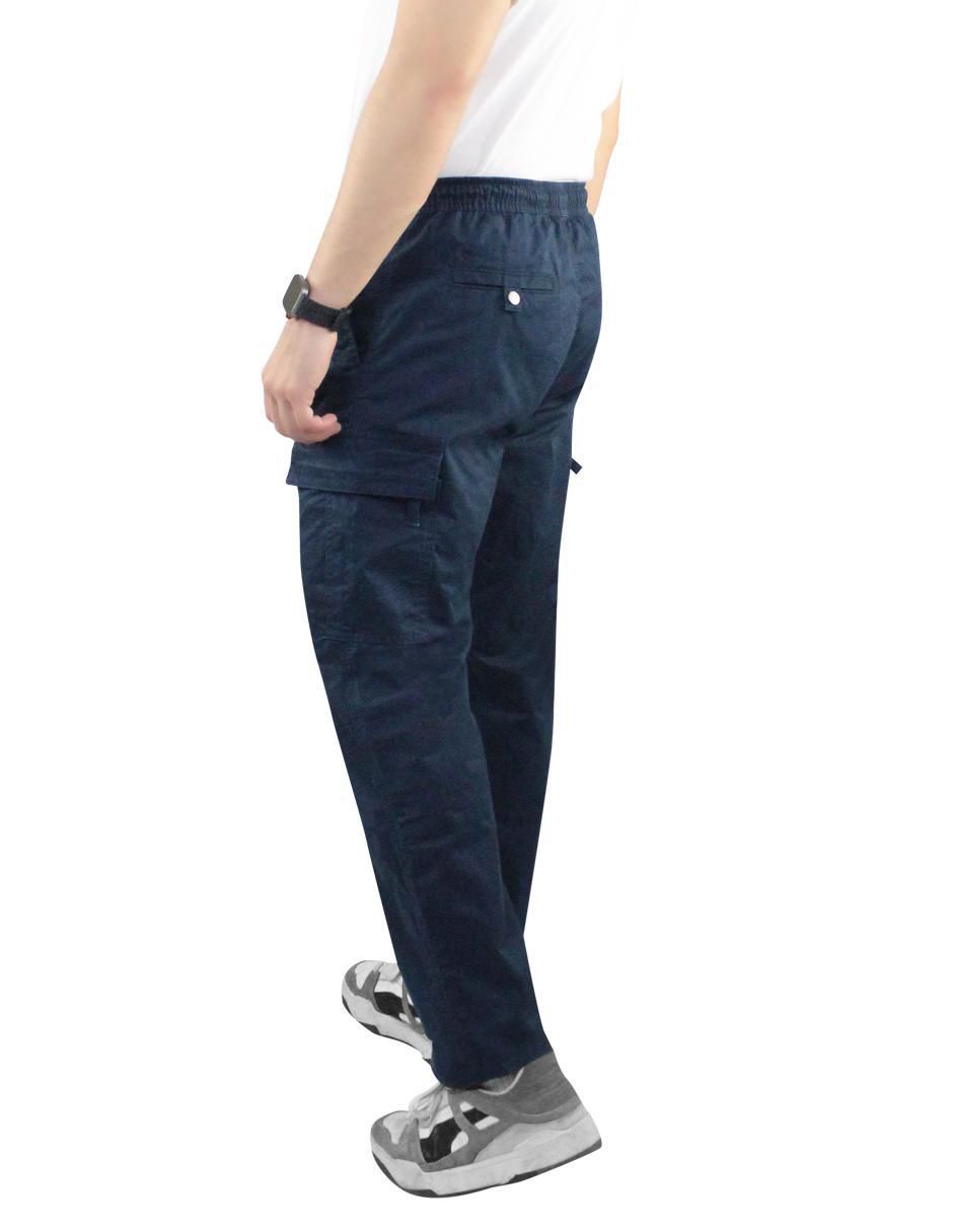 Pantalón cargo cargo recto de gabardina para hombre 2