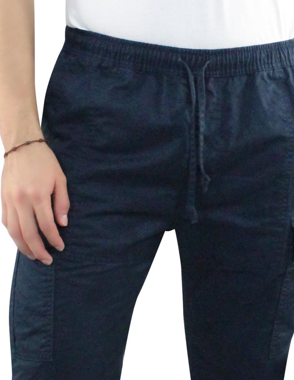 Pantalón cargo cargo recto de gabardina para hombre 8