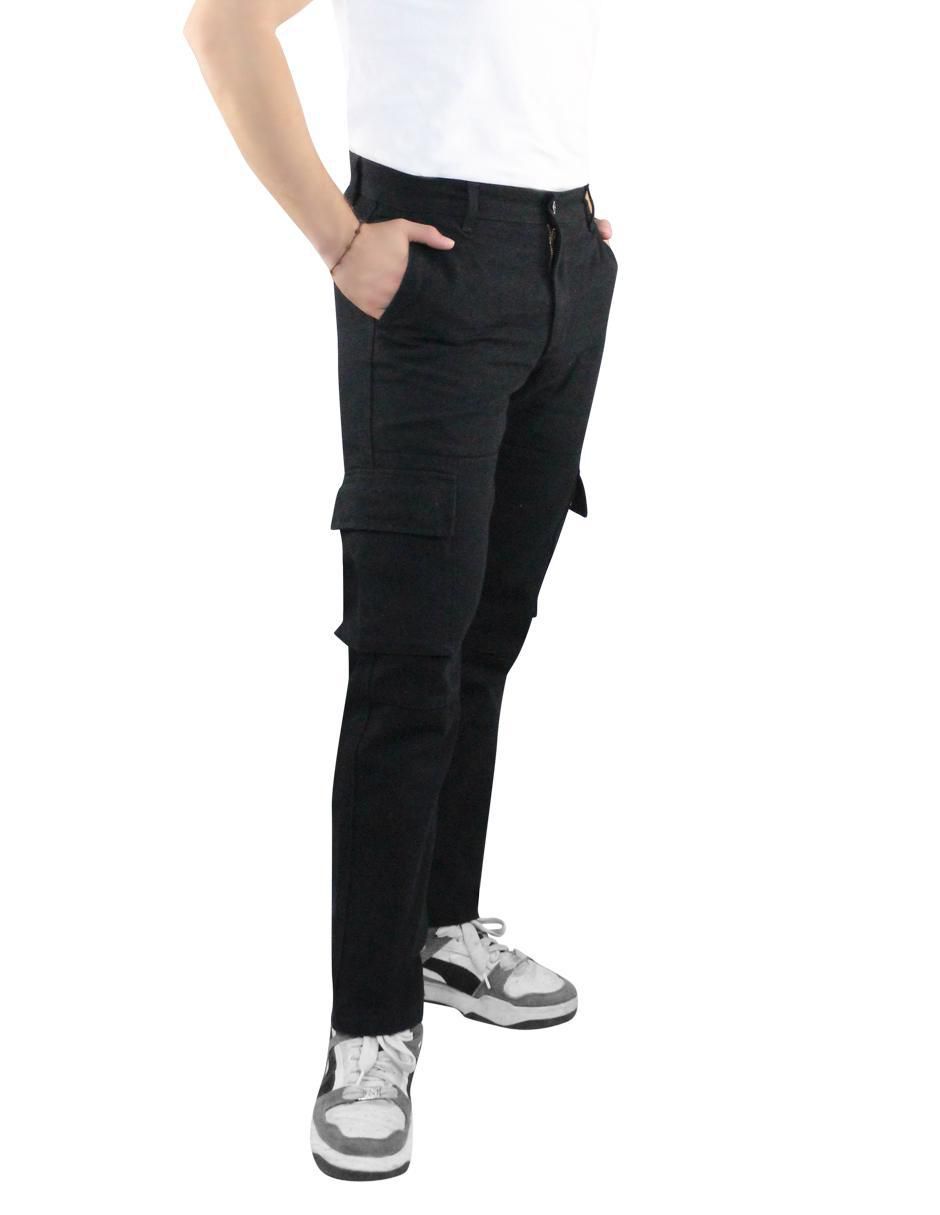 Pantalón cargo cargo recto de gabardina para hombre 7