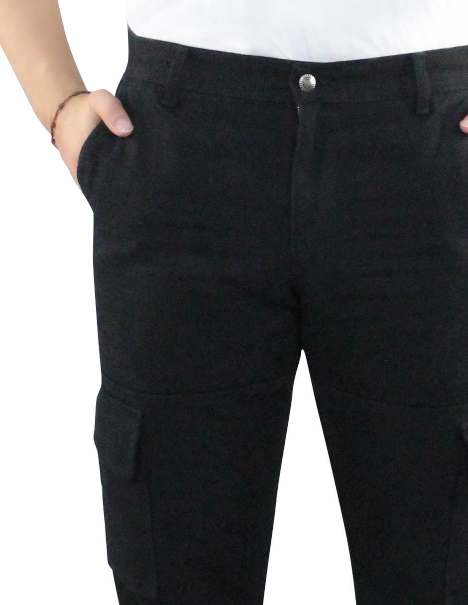 Pantalón cargo cargo recto de gabardina para hombre 8