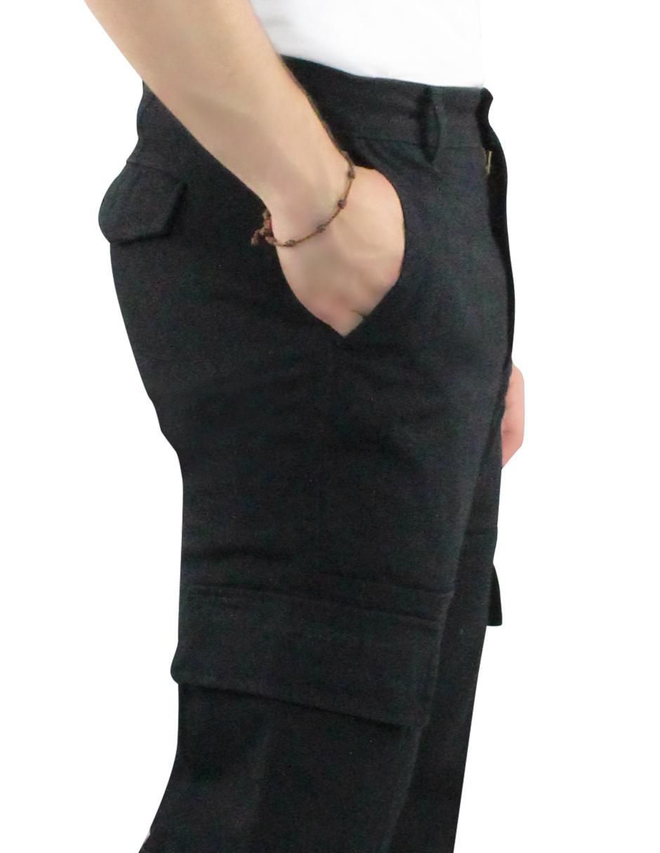 Pantalón cargo cargo recto de gabardina para hombre 3