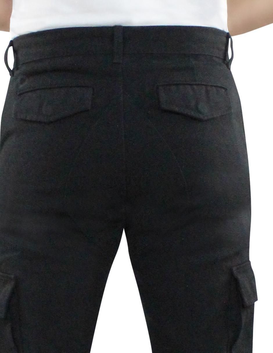 Pantalón cargo cargo recto de gabardina para hombre 6