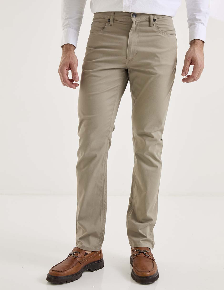 Pantalón chino straight de algodón para hombre 1