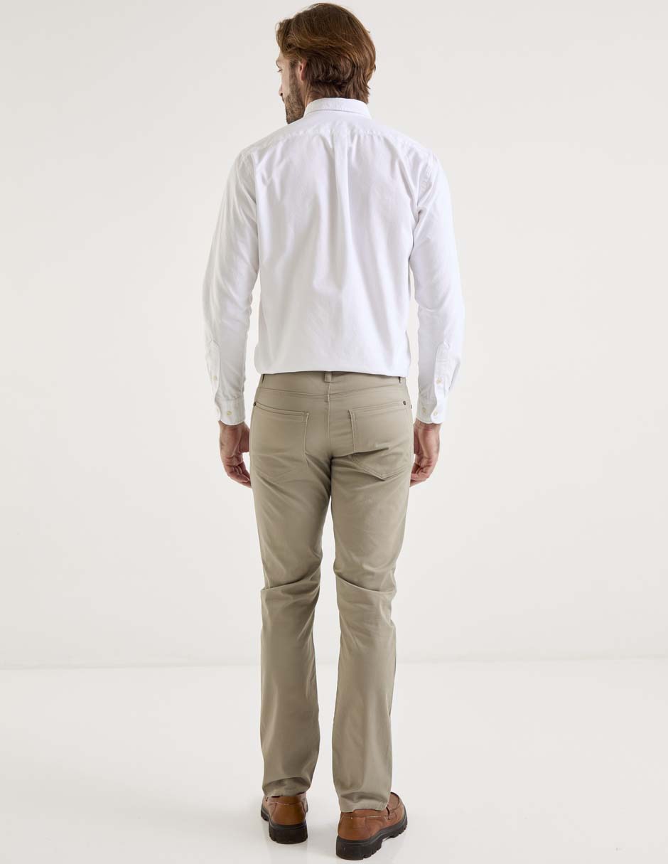 Pantalón chino straight de algodón para hombre 5