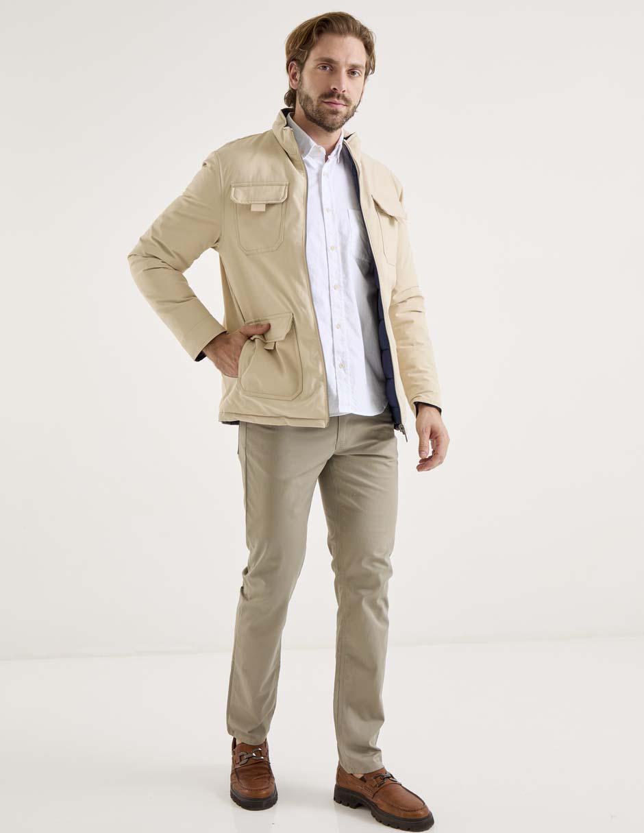 Pantalón chino straight de algodón para hombre 6