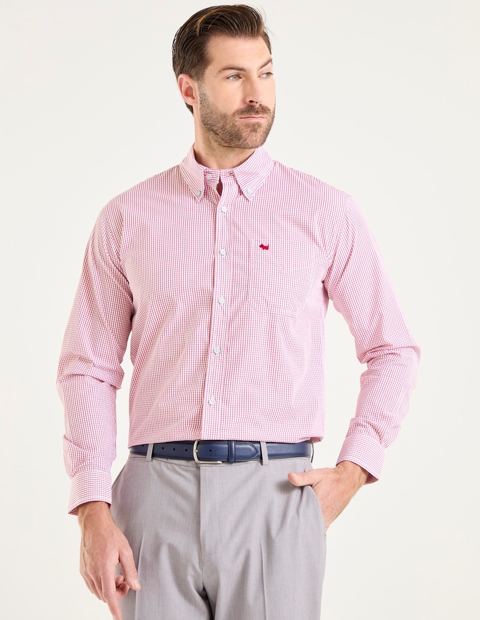 Camisa casual de algodón manga larga para hombre 1