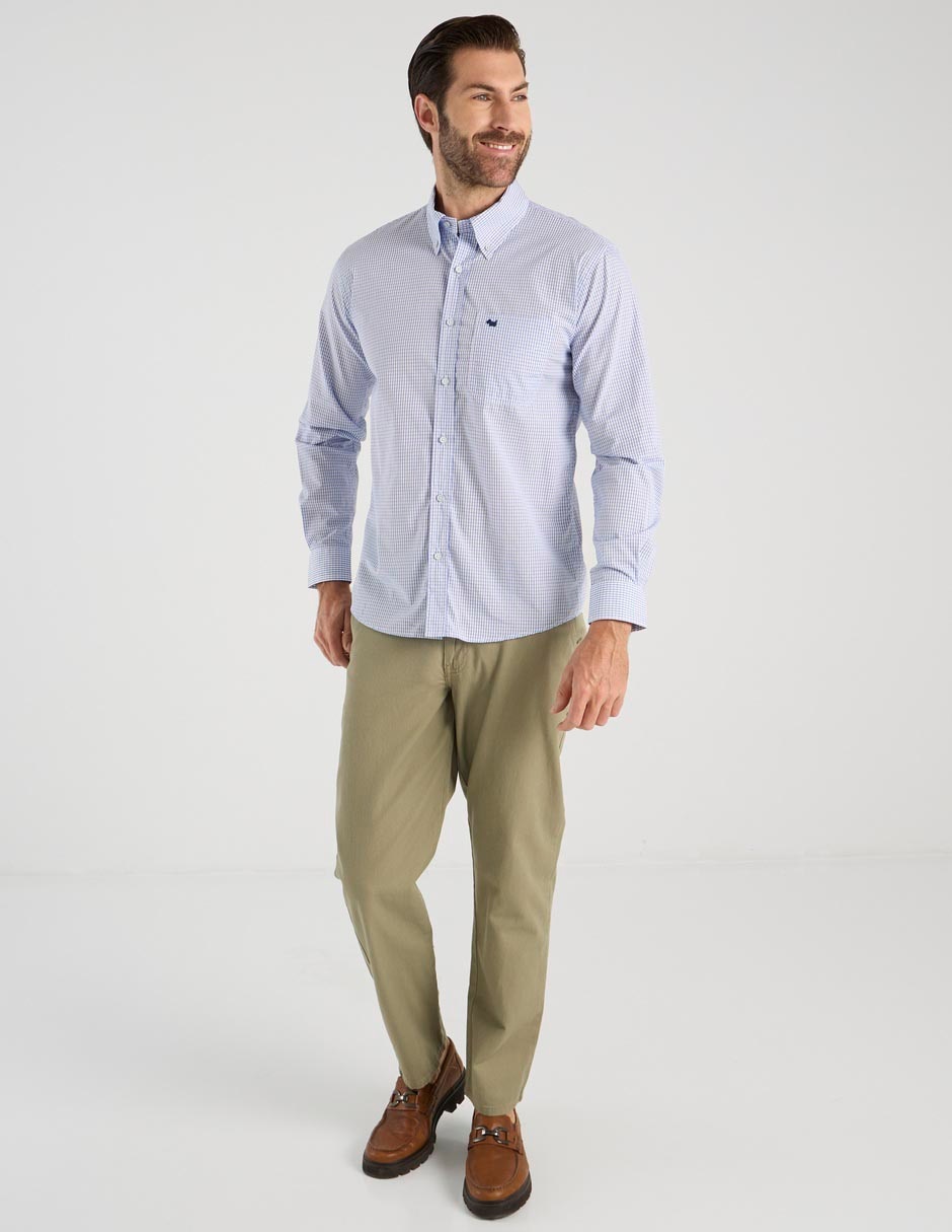 Camisa casual de algodón manga larga para hombre 3