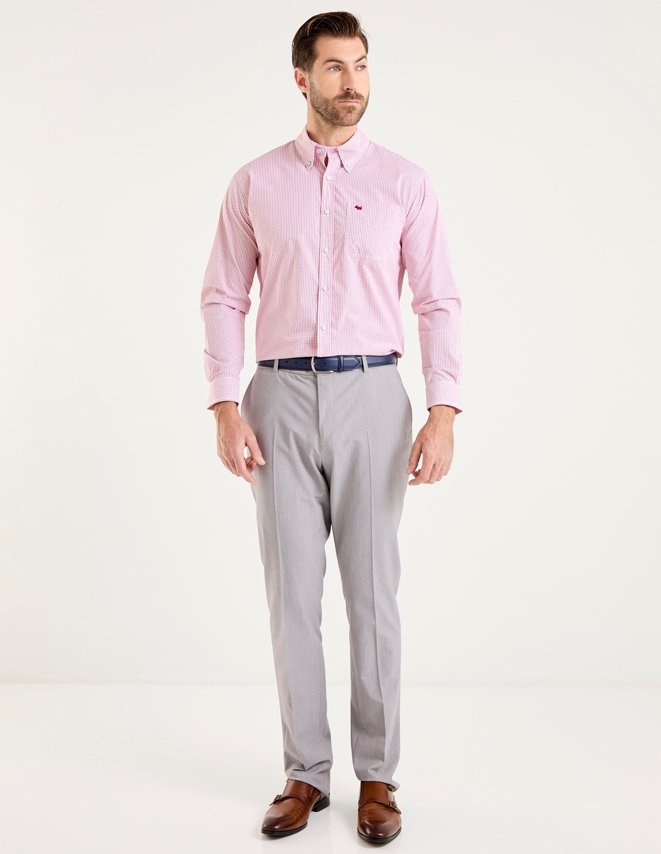 Camisa casual Ferrioni de algodón manga larga para hombre