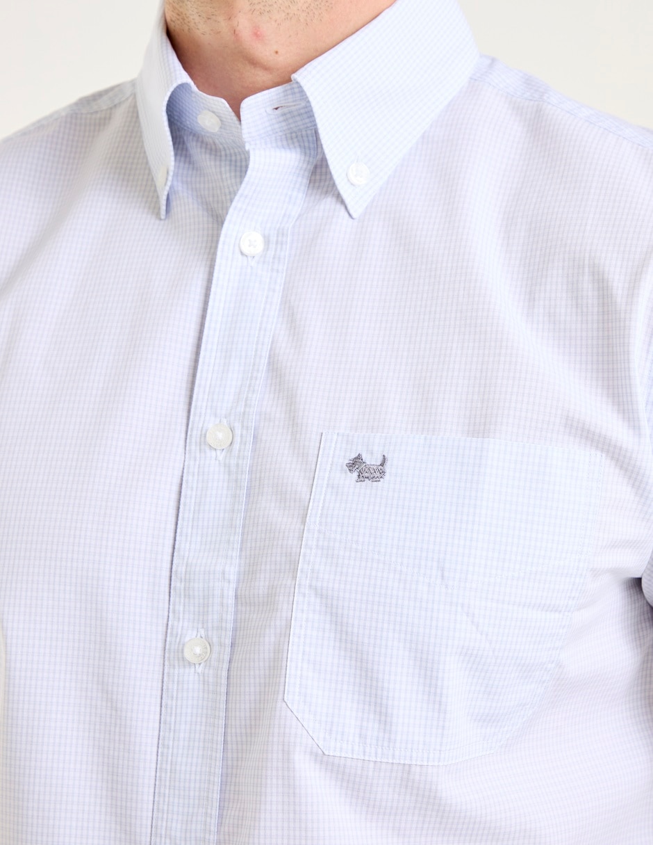 Camisa casual Ferrioni de algodón manga corta para hombre