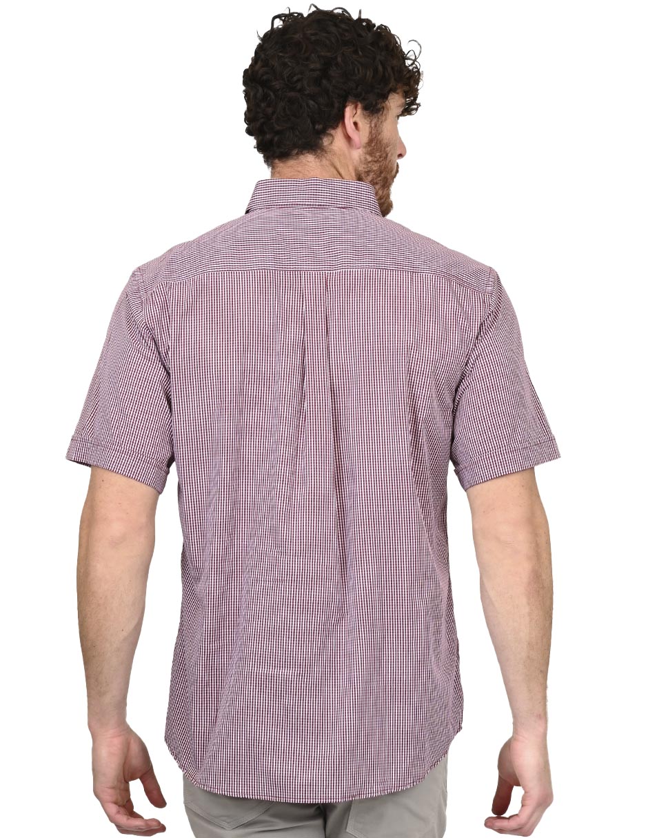 Camisa casual ferrioni de algodón manga corta para hombre