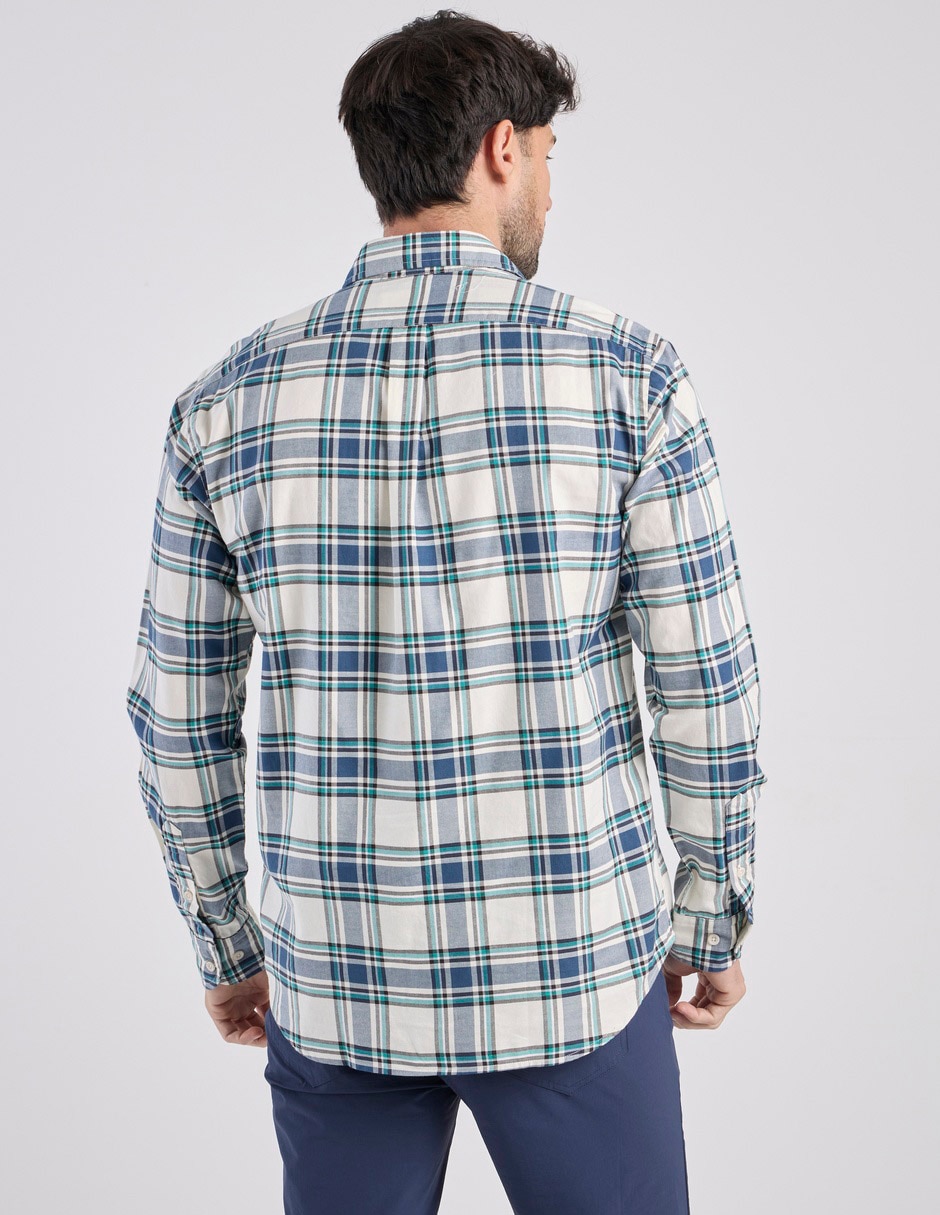 Camisa casual de algodón manga larga para hombre 5