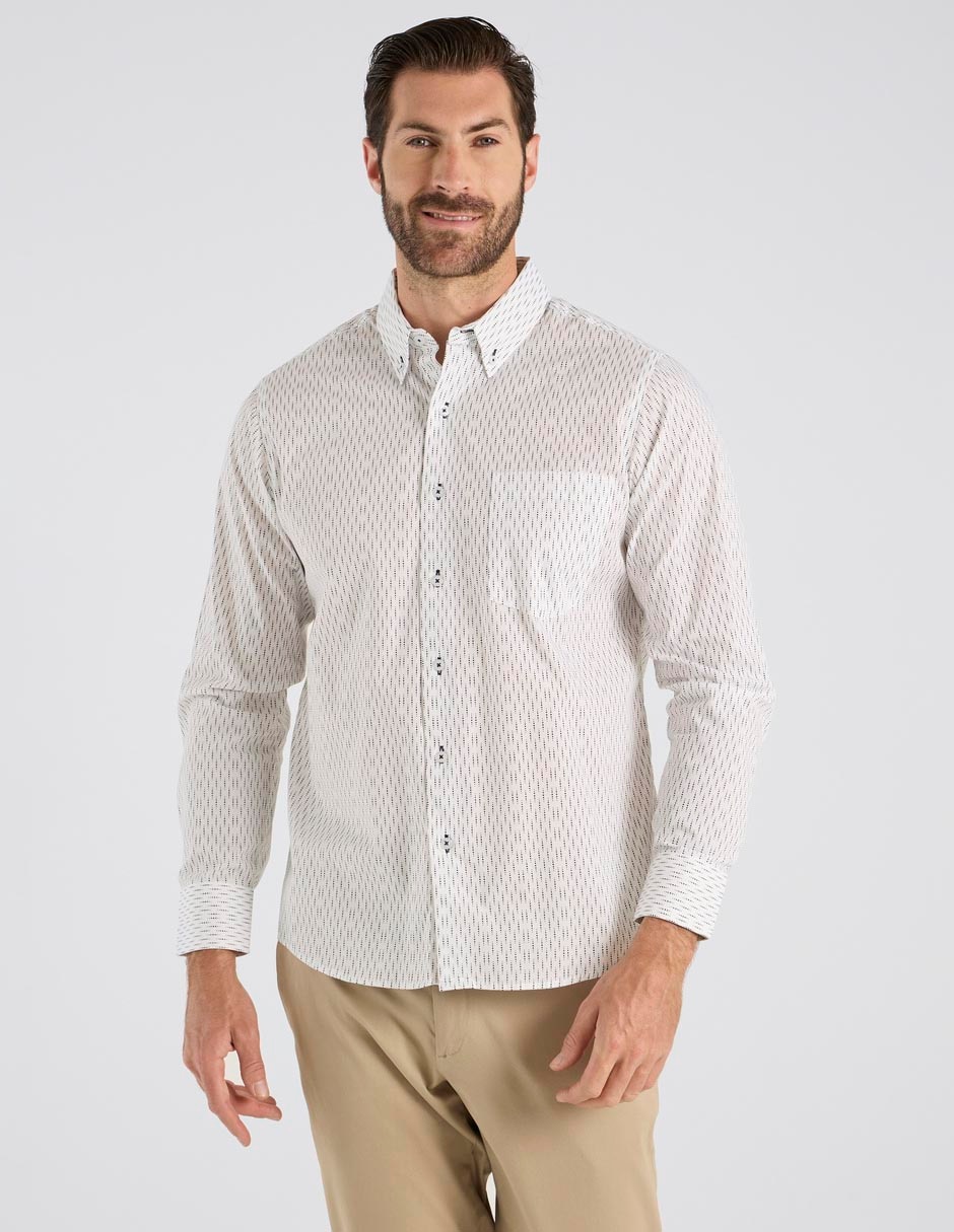 Camisa casual Regent Street de algodón manga larga para hombre