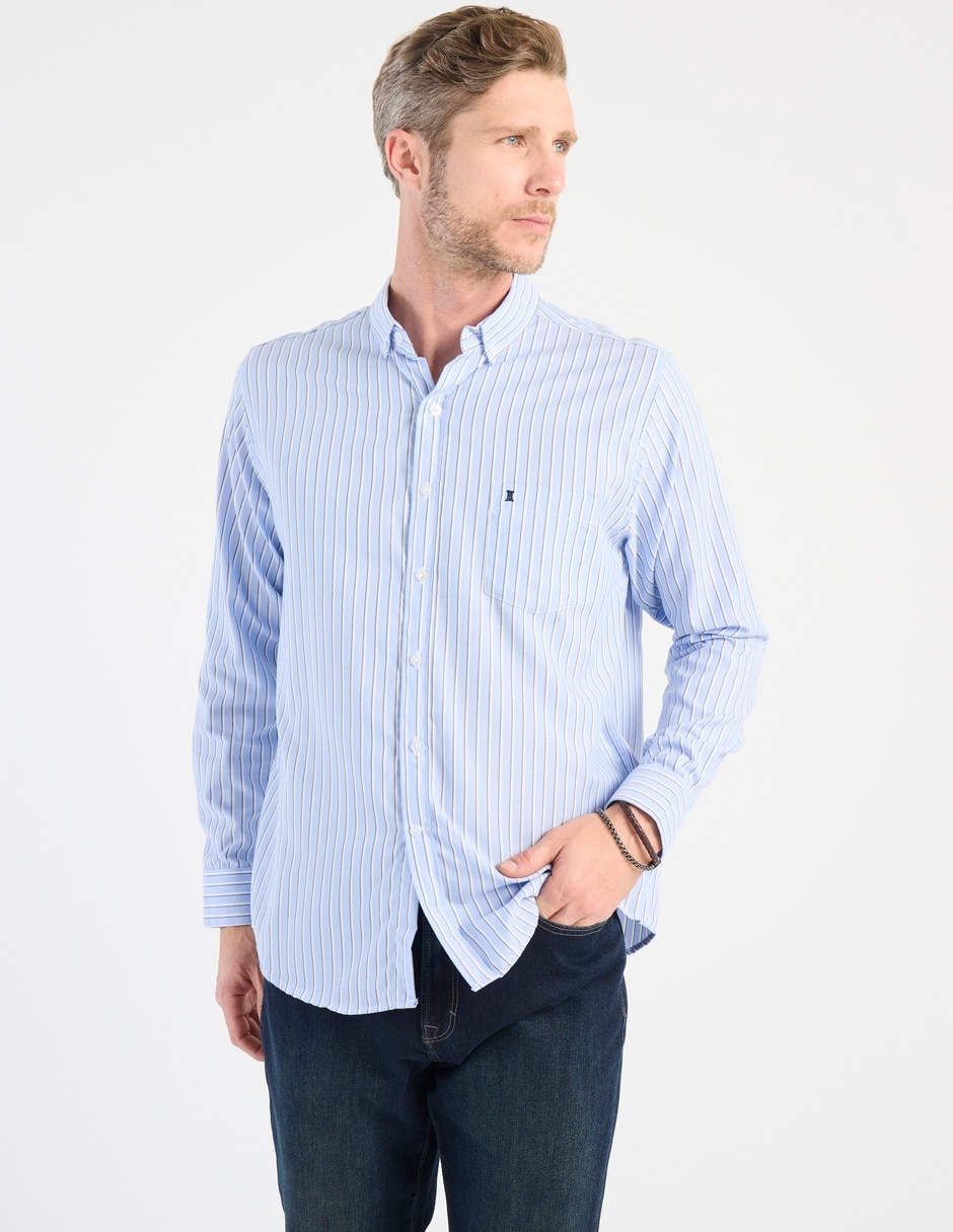 Camisa casual Dioro de algodón manga larga para hombre