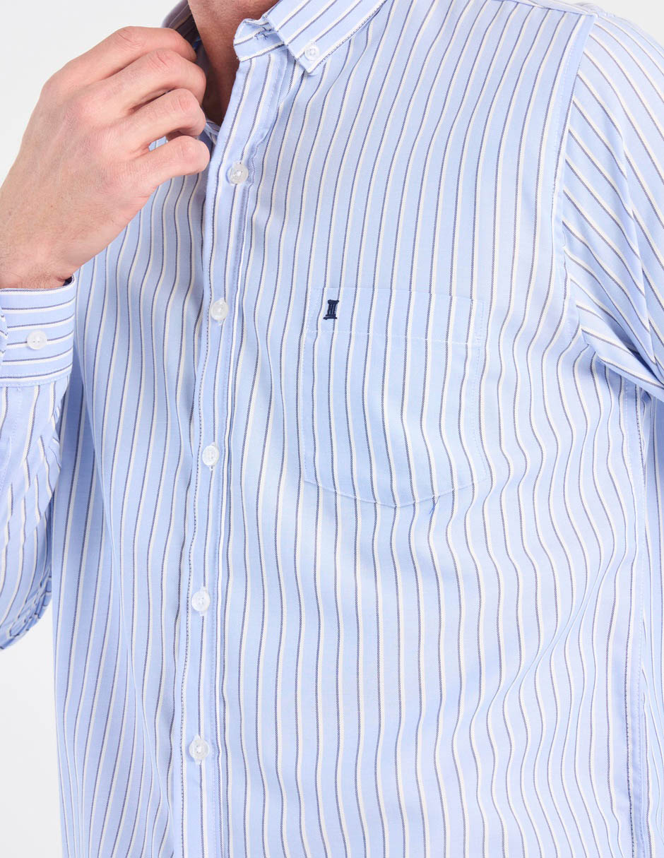 Camisa casual Dioro de algodón manga larga para hombre