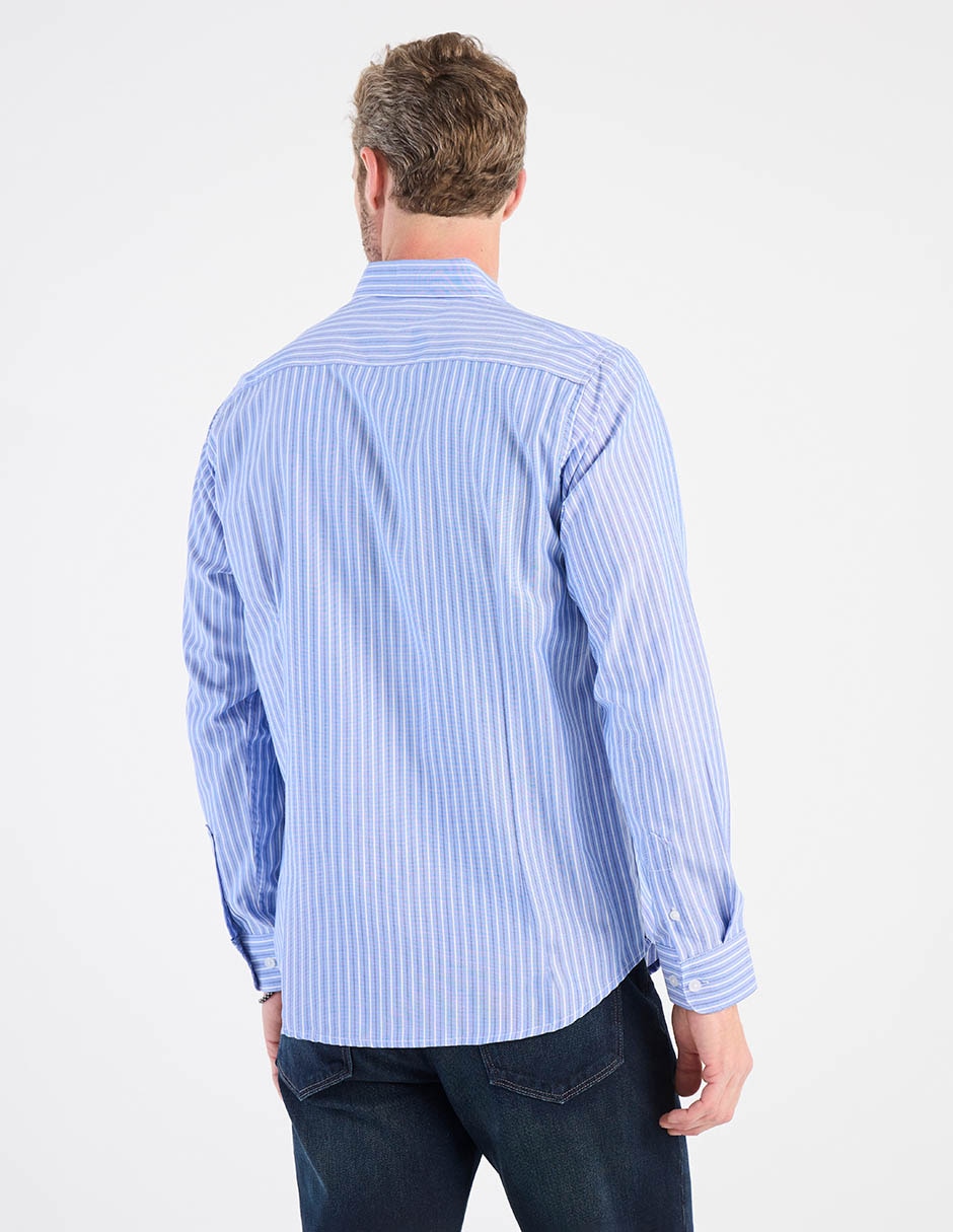 Camisa casual de algodón manga larga para hombre 5