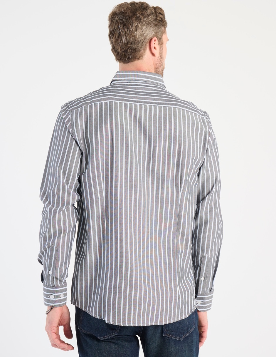 Camisa casual de algodón manga larga para hombre 5