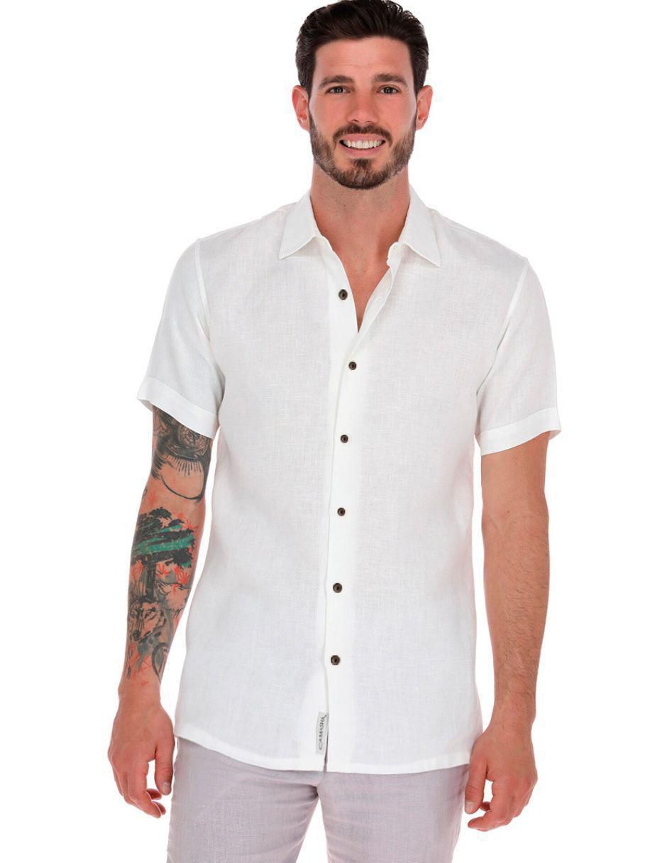 Camisa casual manga corta para hombre
