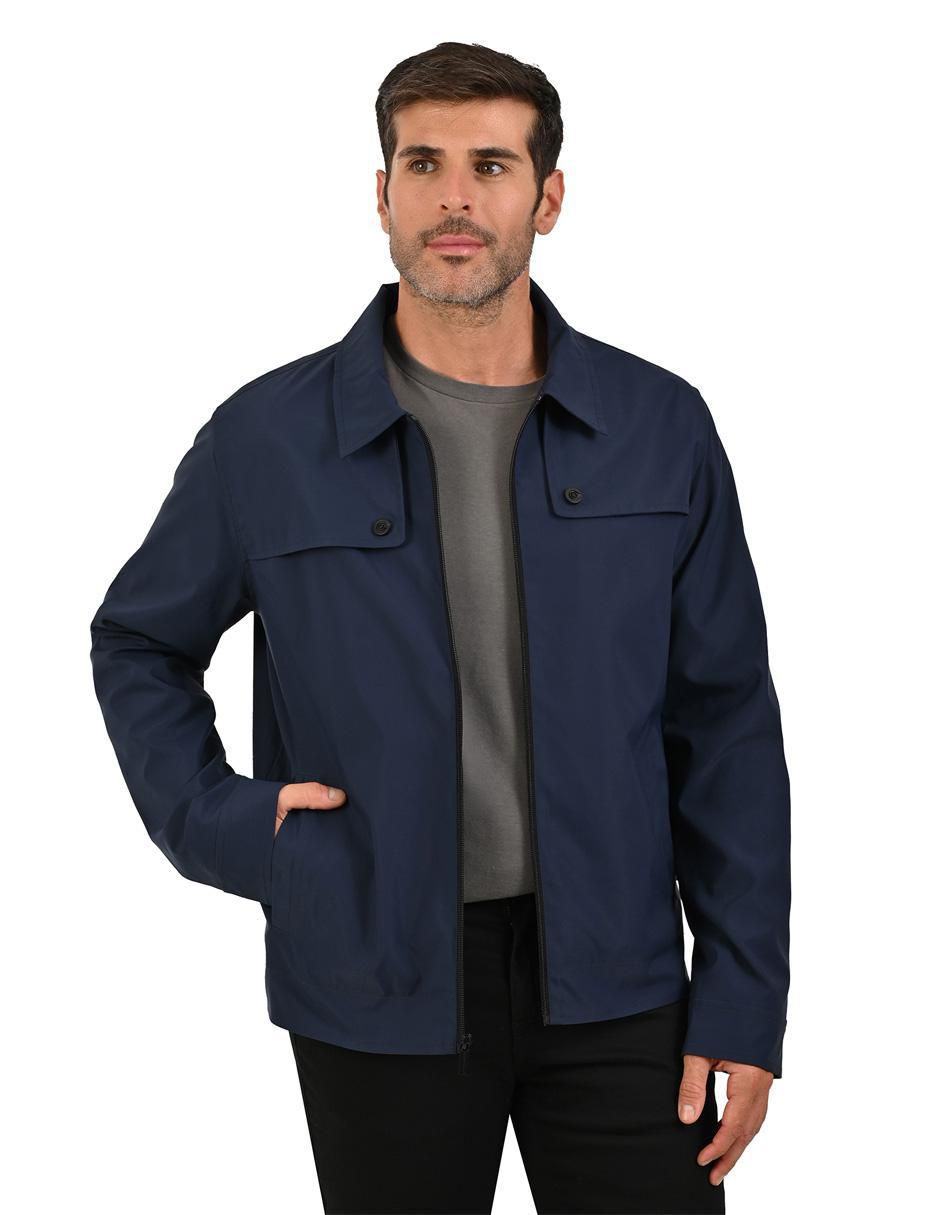Chamarra casual Perry Ellis Portfolio con bolsillos para hombre