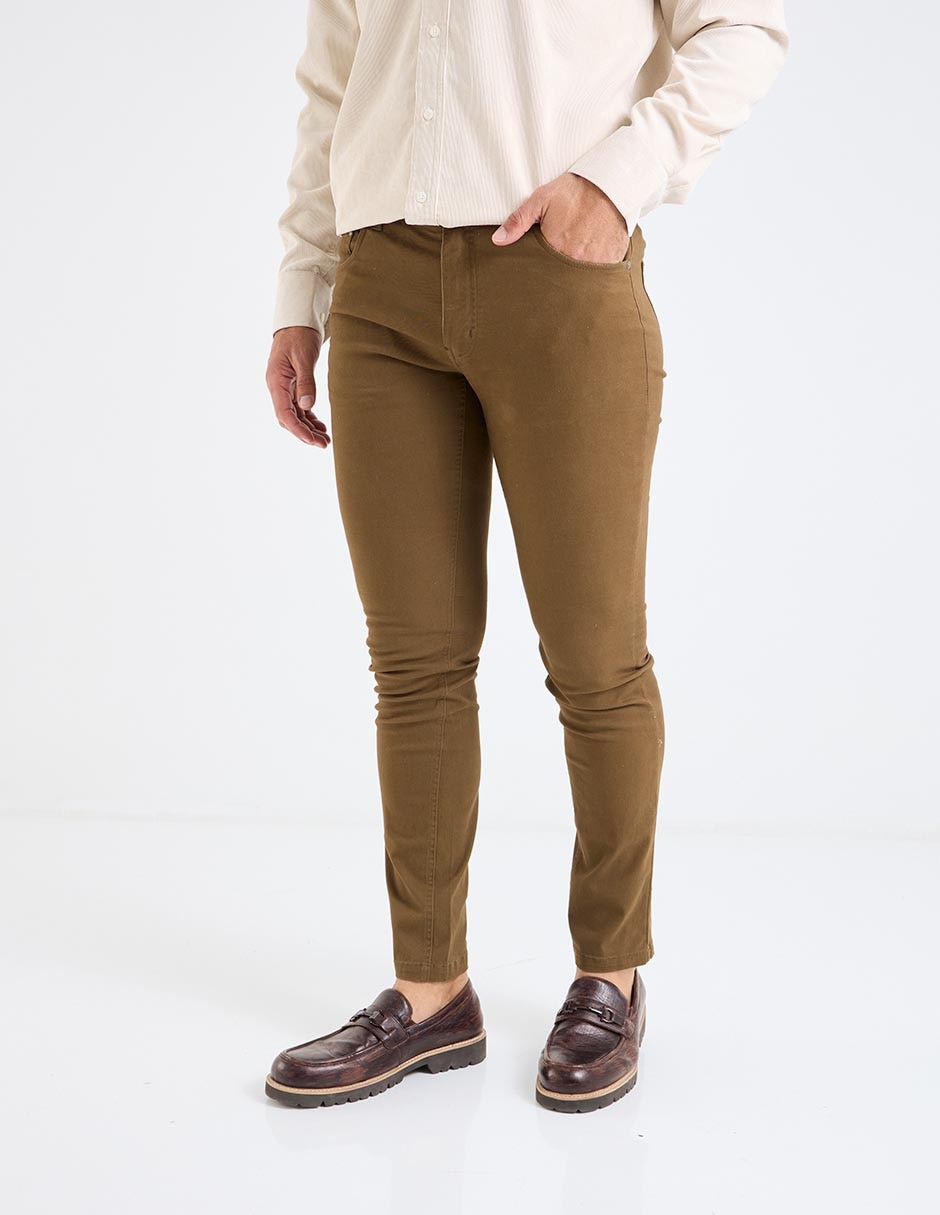 Pantalón skinny de algodón para hombre