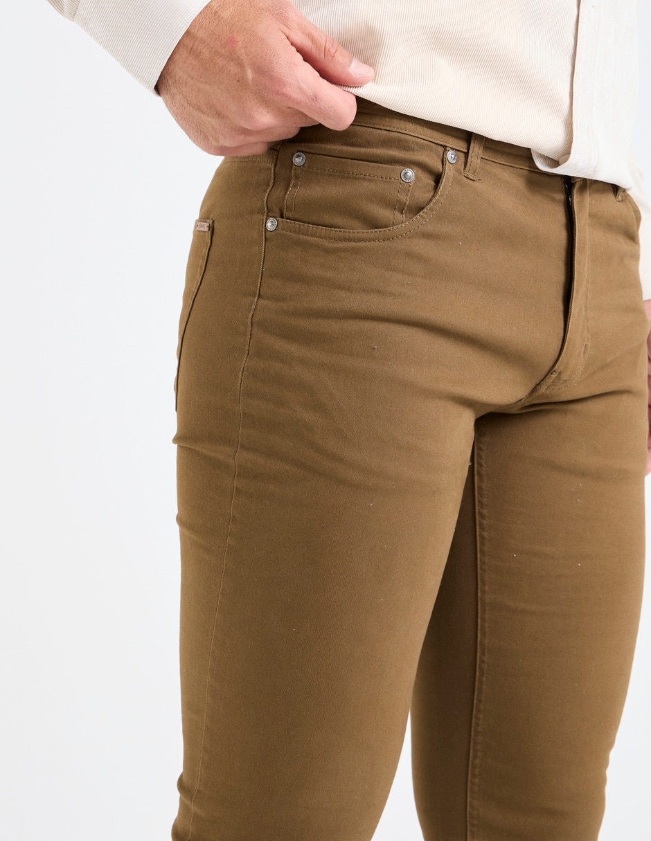 Pantalón skinny de algodón para hombre 2