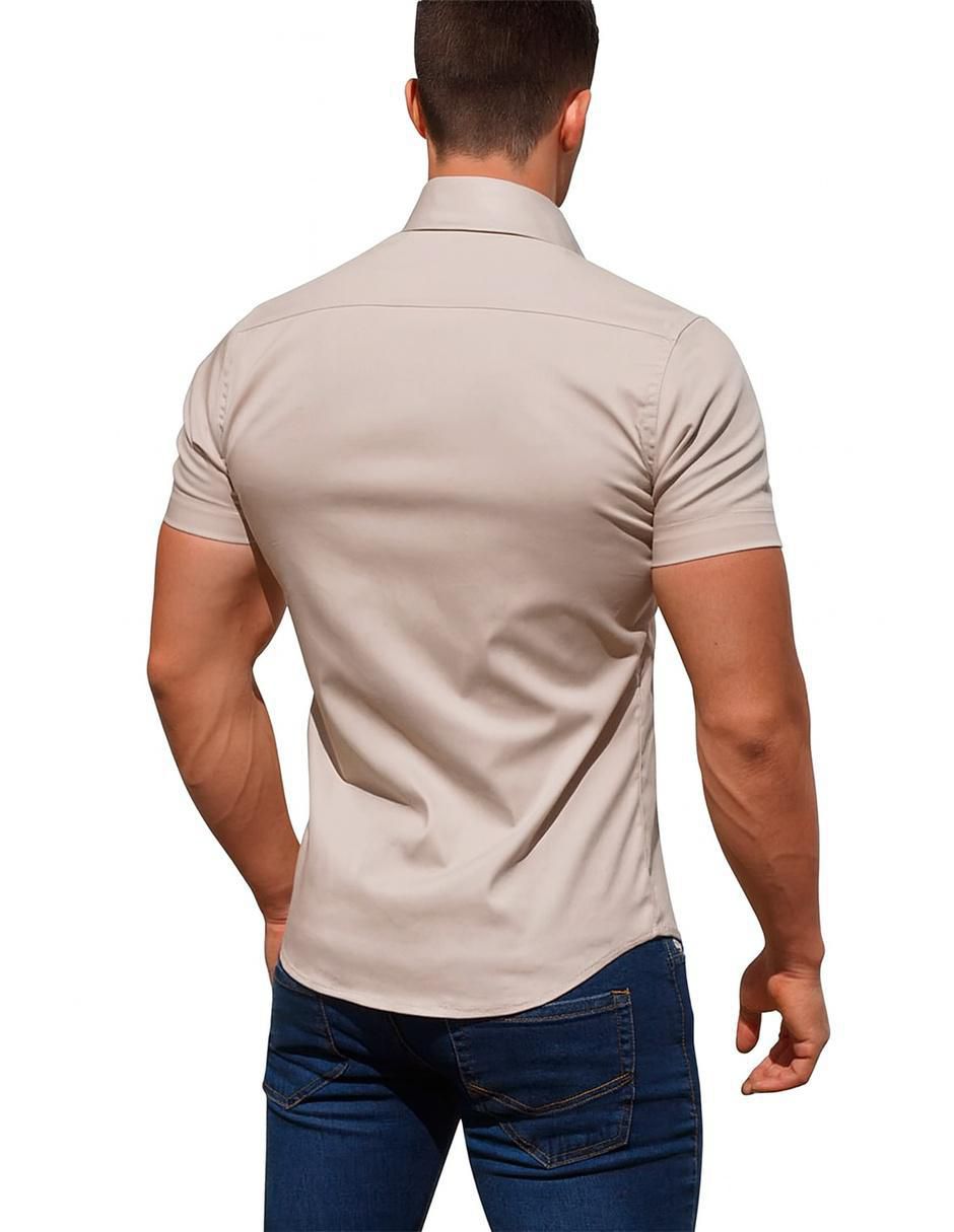 Camisa casual manga corta para hombre 6