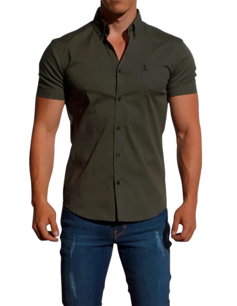 Camisa casual manga corta para hombre Camisa casual manga corta para hombre