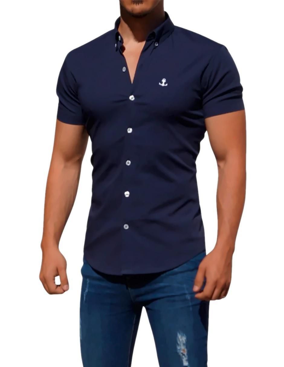 Camisa casual manga corta para hombre 3