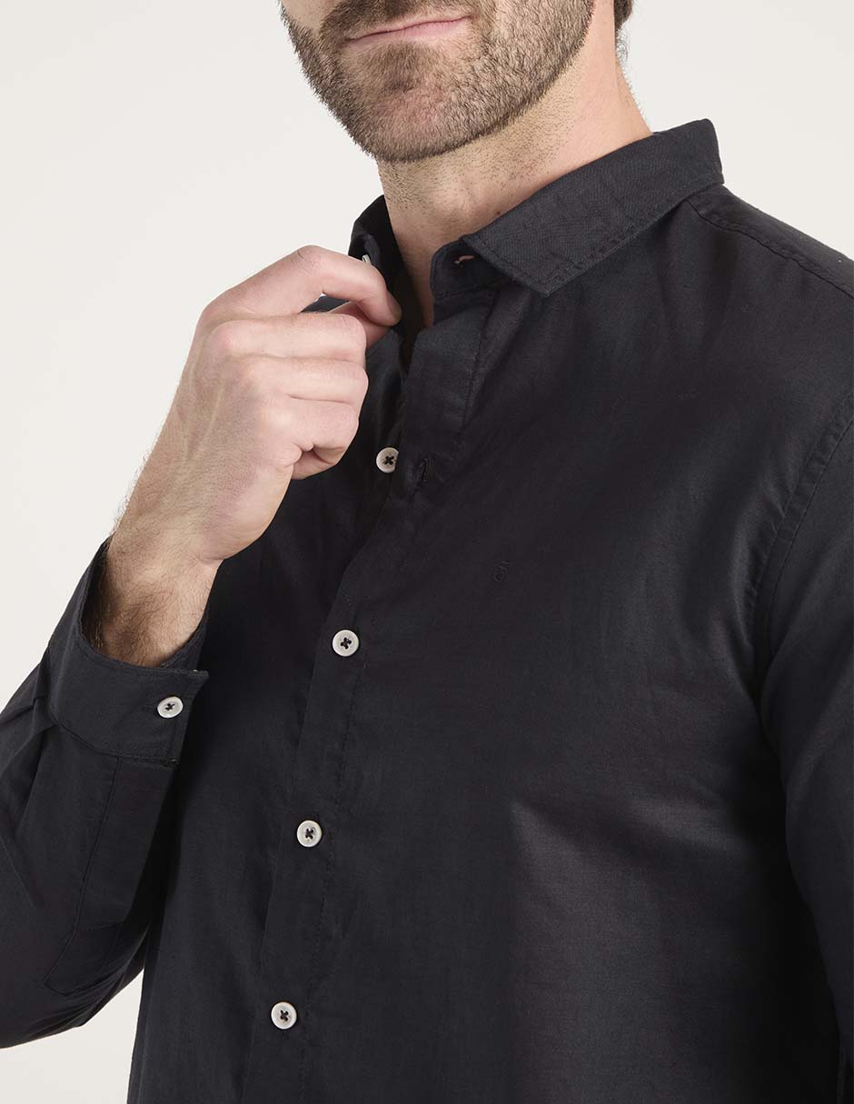 Camisa casual manga larga para hombre 9