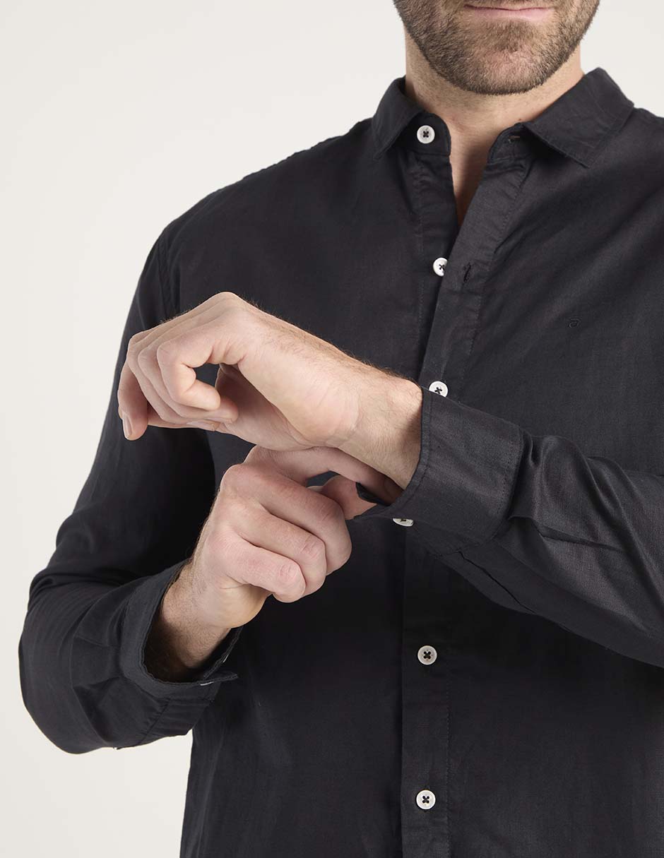 Camisa casual manga larga para hombre 10