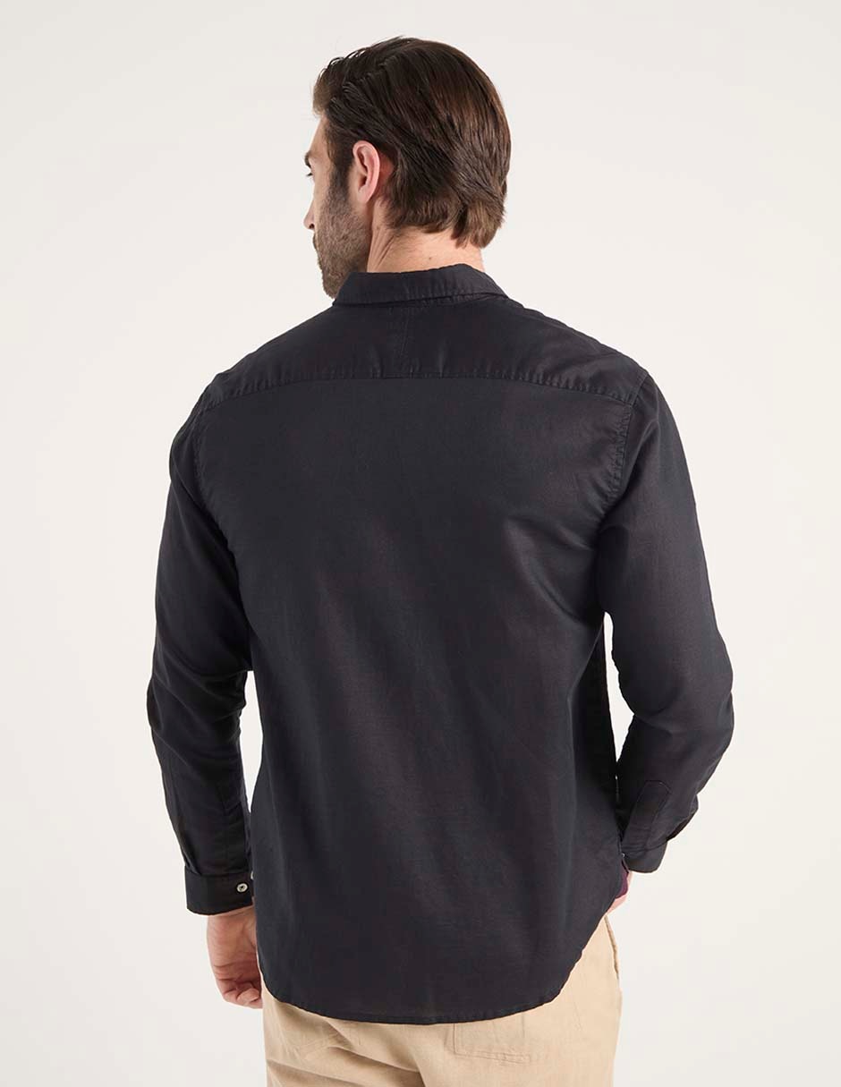 Camisa casual manga larga para hombre 11
