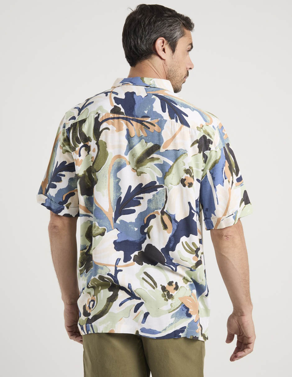"camisa/sobrecamisa" casual "de" (si aplica) viscosa "manga" corta "para hombre" 11