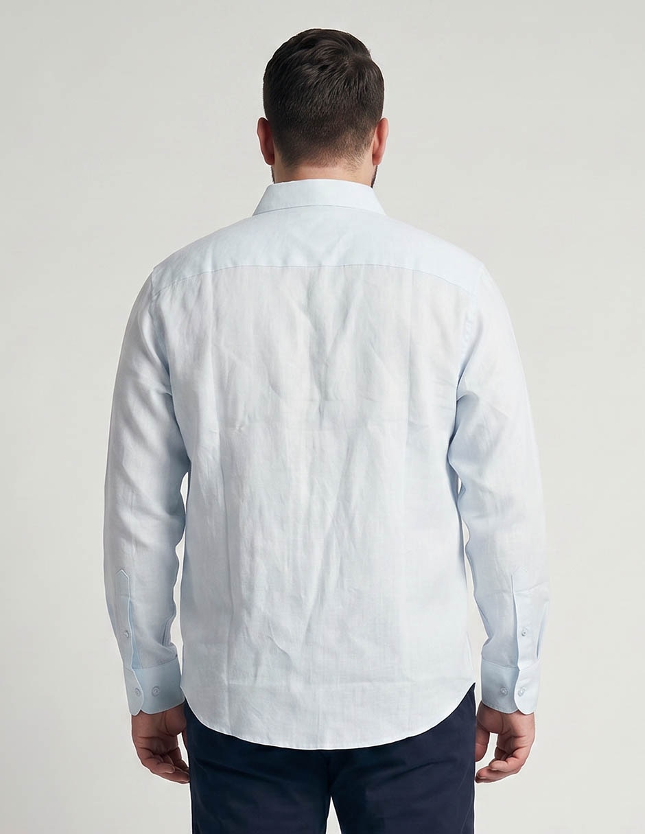Camisa business casual cubavera manga larga para hombre