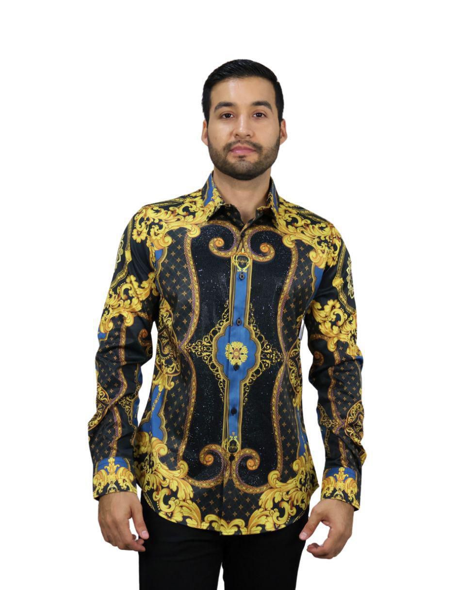 Camisa casual manga larga para hombre