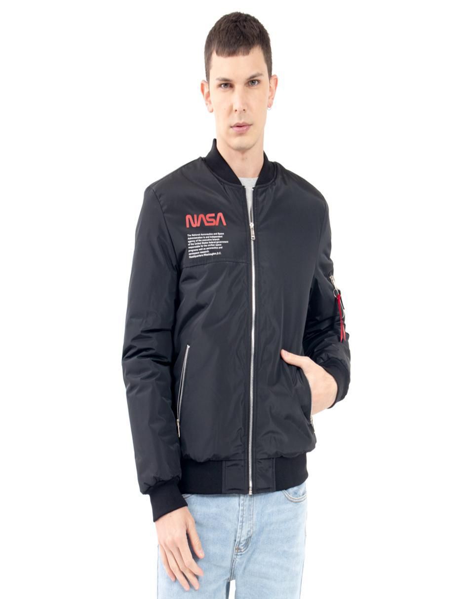 Chamarra bomber con bolsillos para hombre