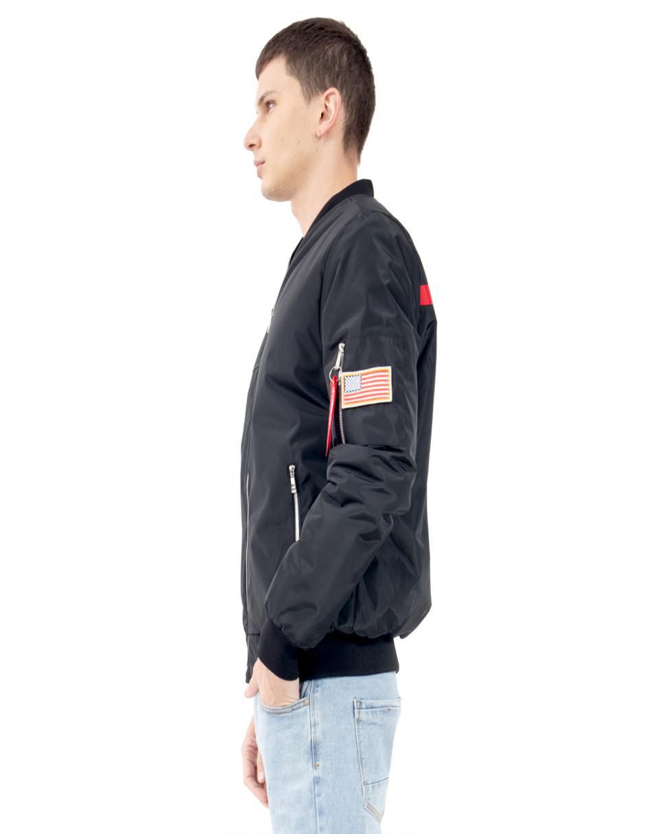Chamarra bomber con bolsillos para hombre