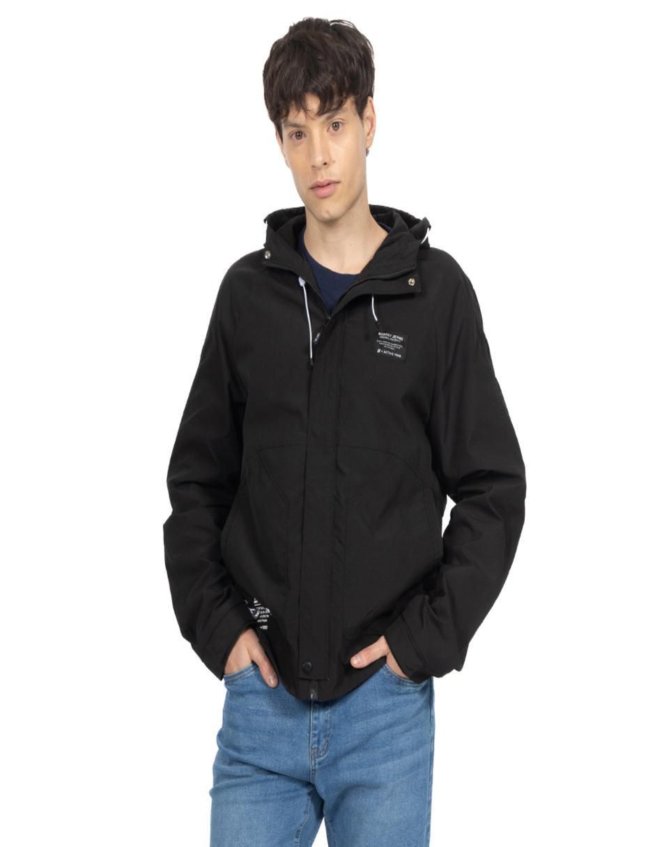 Chamarra casual con capucha para hombre
