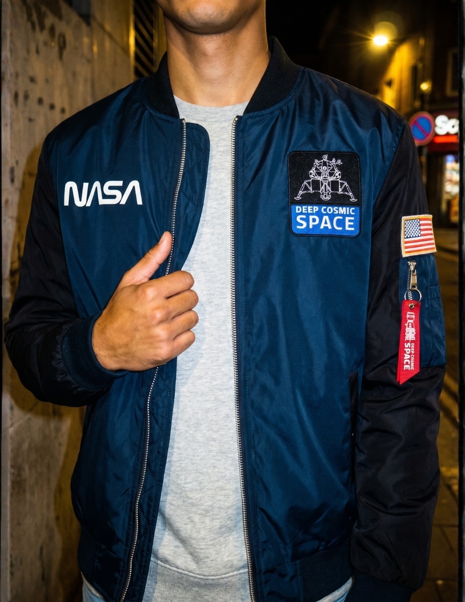 Chamarra bomber Quarry con bolsillos para hombre