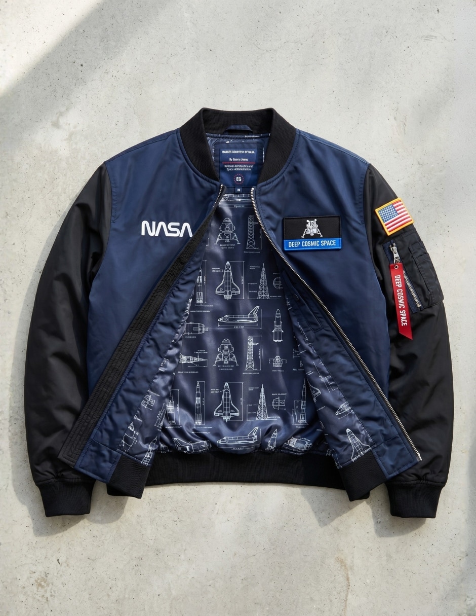 Chamarra bomber Quarry con bolsillos para hombre