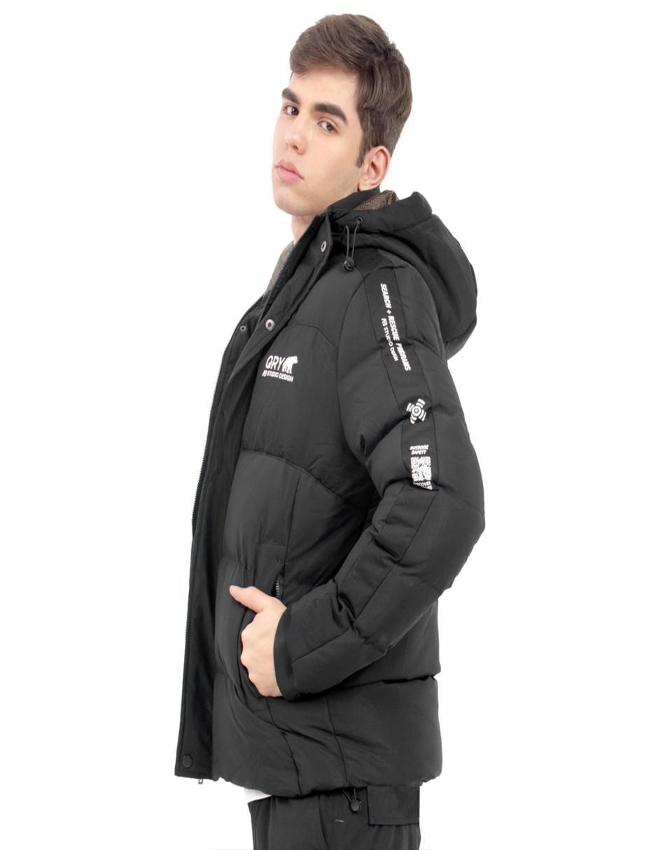 Chamarra acolchada Quarry con capucha para hombre