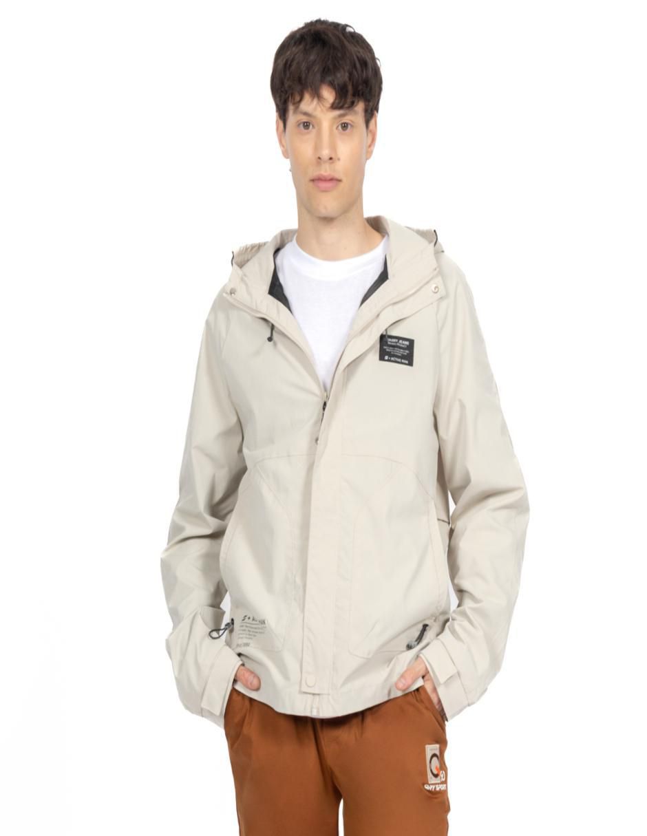 Chamarra casual con capucha para hombre