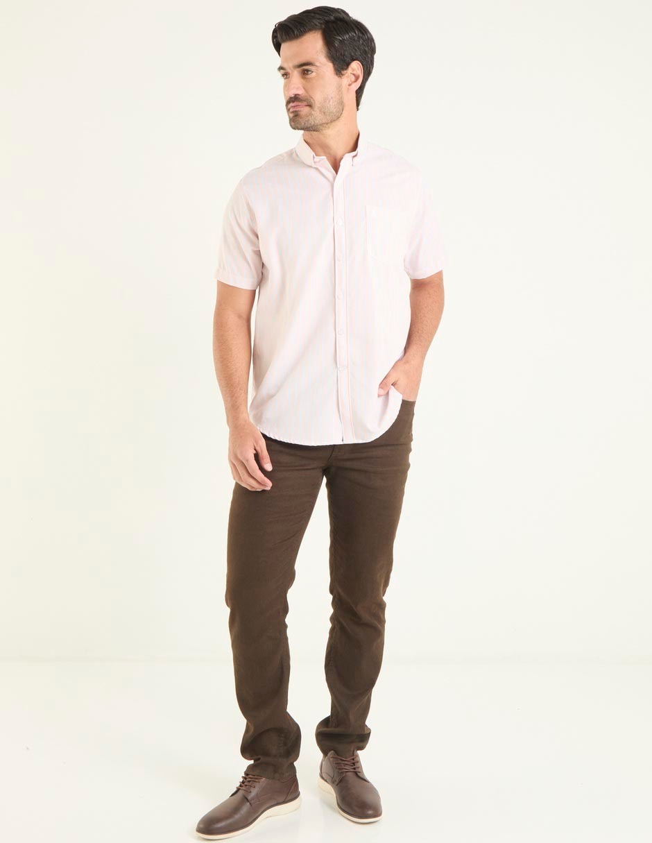 Camisa casual Dioro de algodón manga corta para hombre