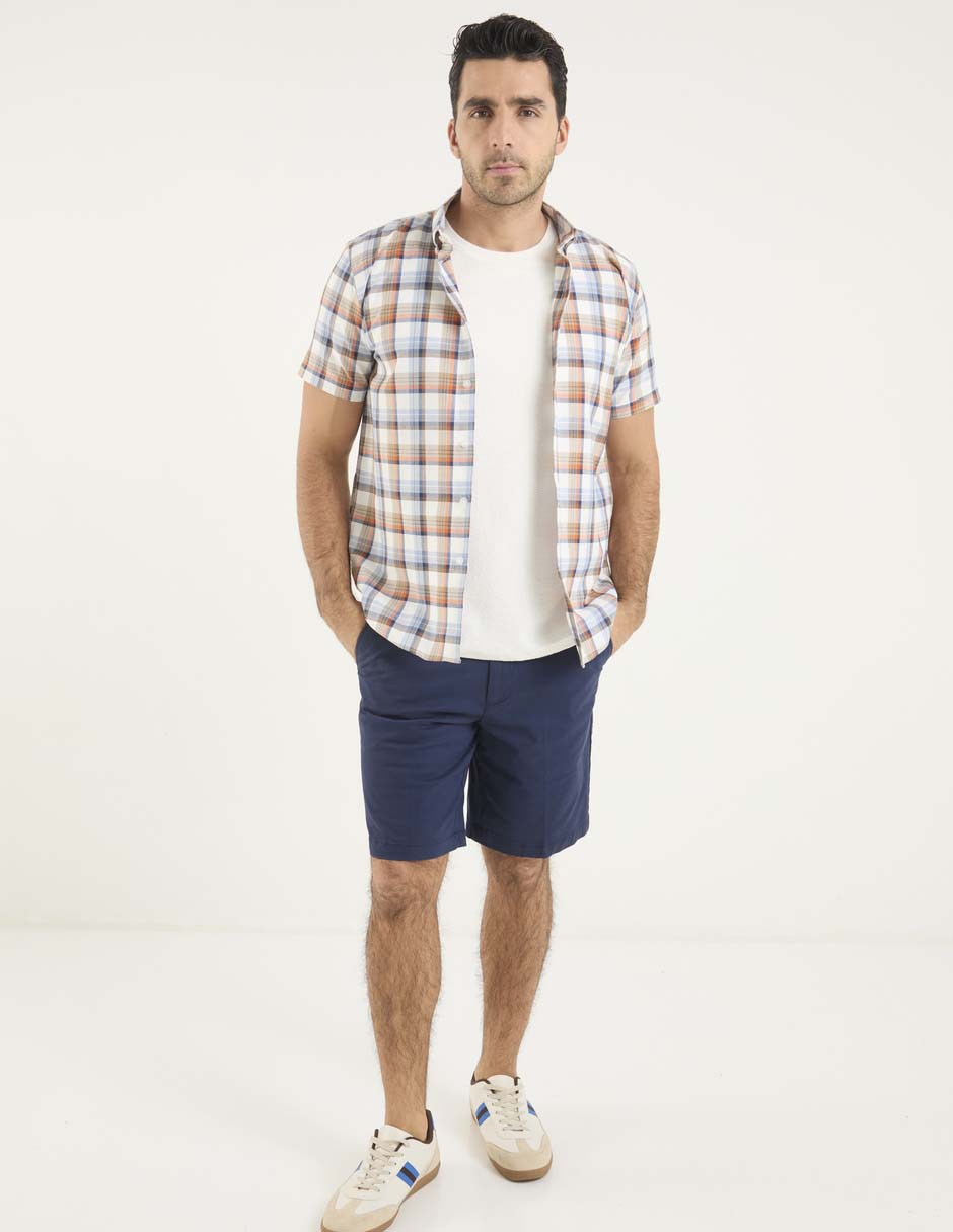 Sobrecamisa casual Dioro manga corta para hombre