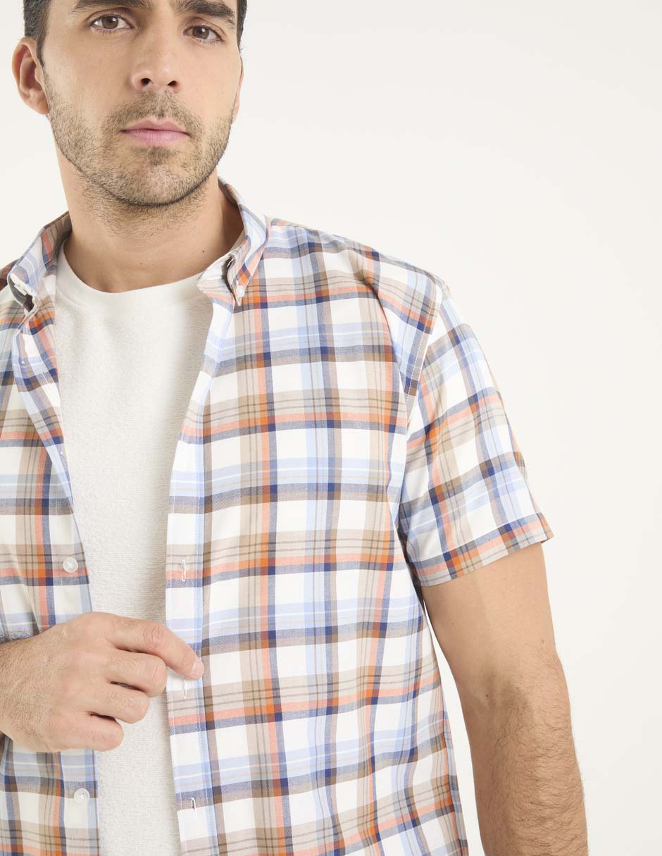 Sobrecamisa casual Dioro manga corta para hombre