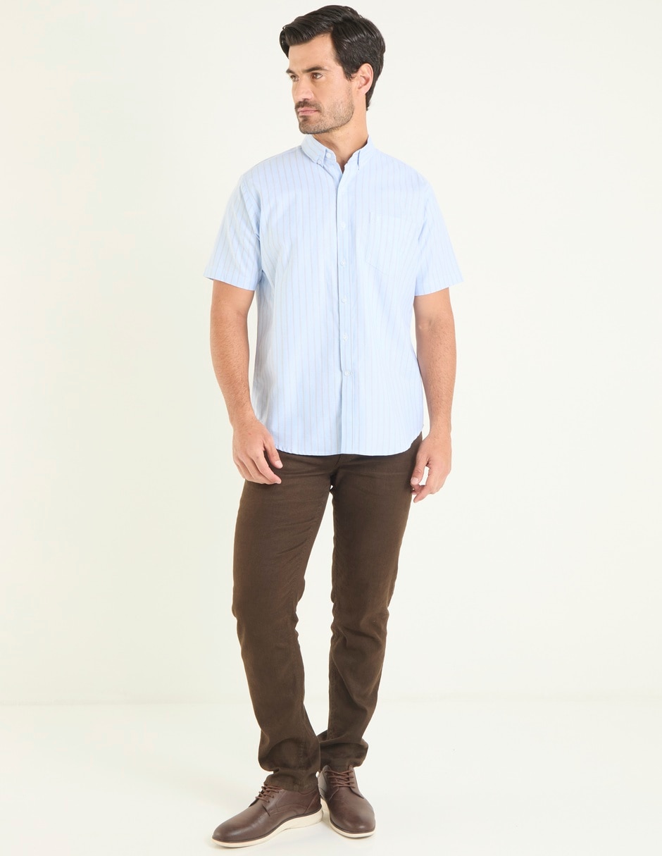Camisa casual Dioro de algodón manga corta para hombre