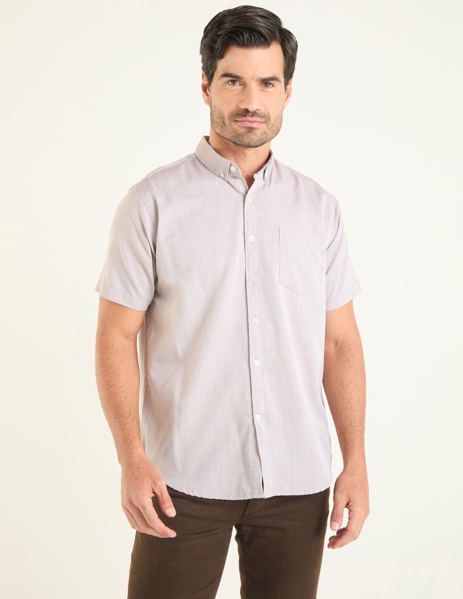Camisa casual de algodón manga corta para hombre 1