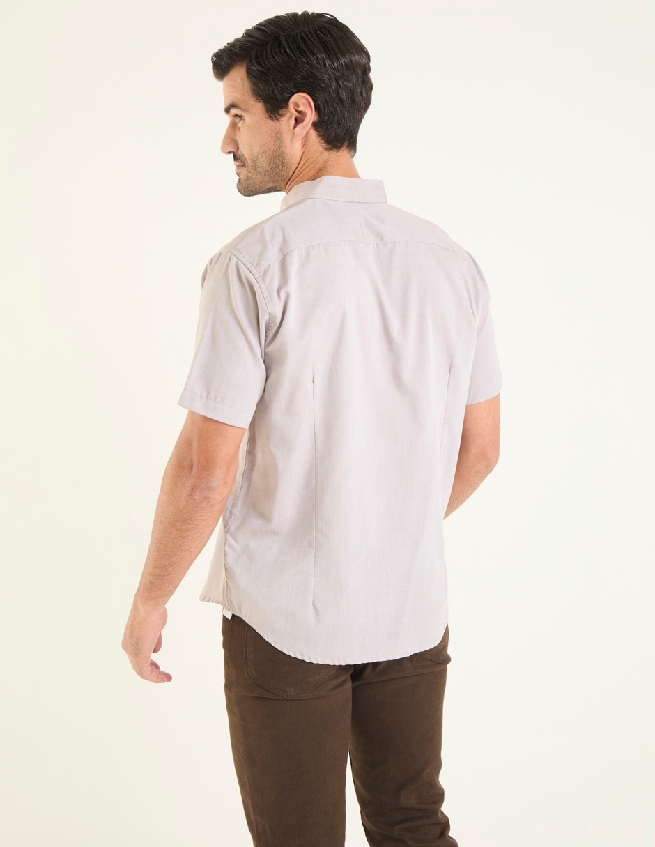 Camisa casual de algodón manga corta para hombre 5