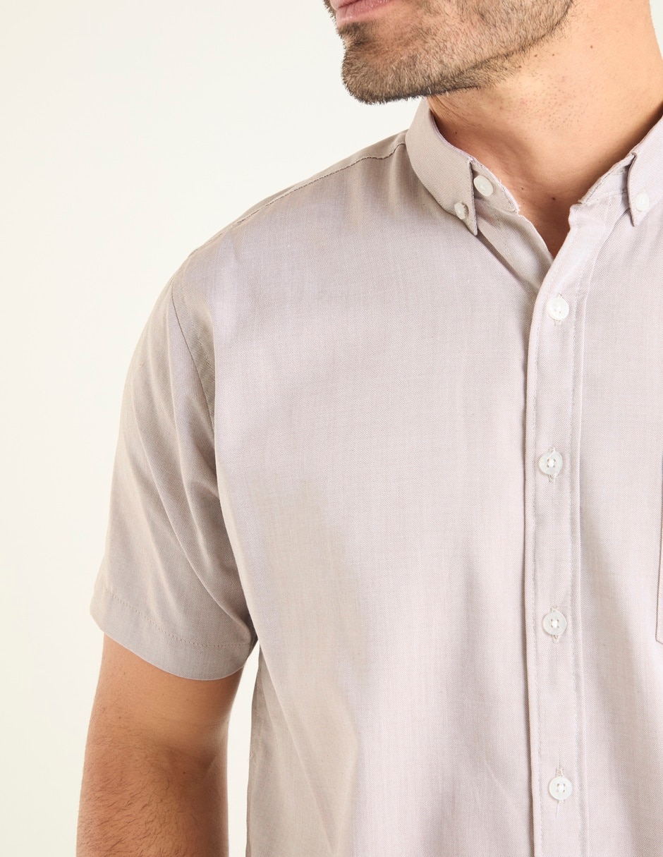 Camisa casual de algodón manga corta para hombre 7