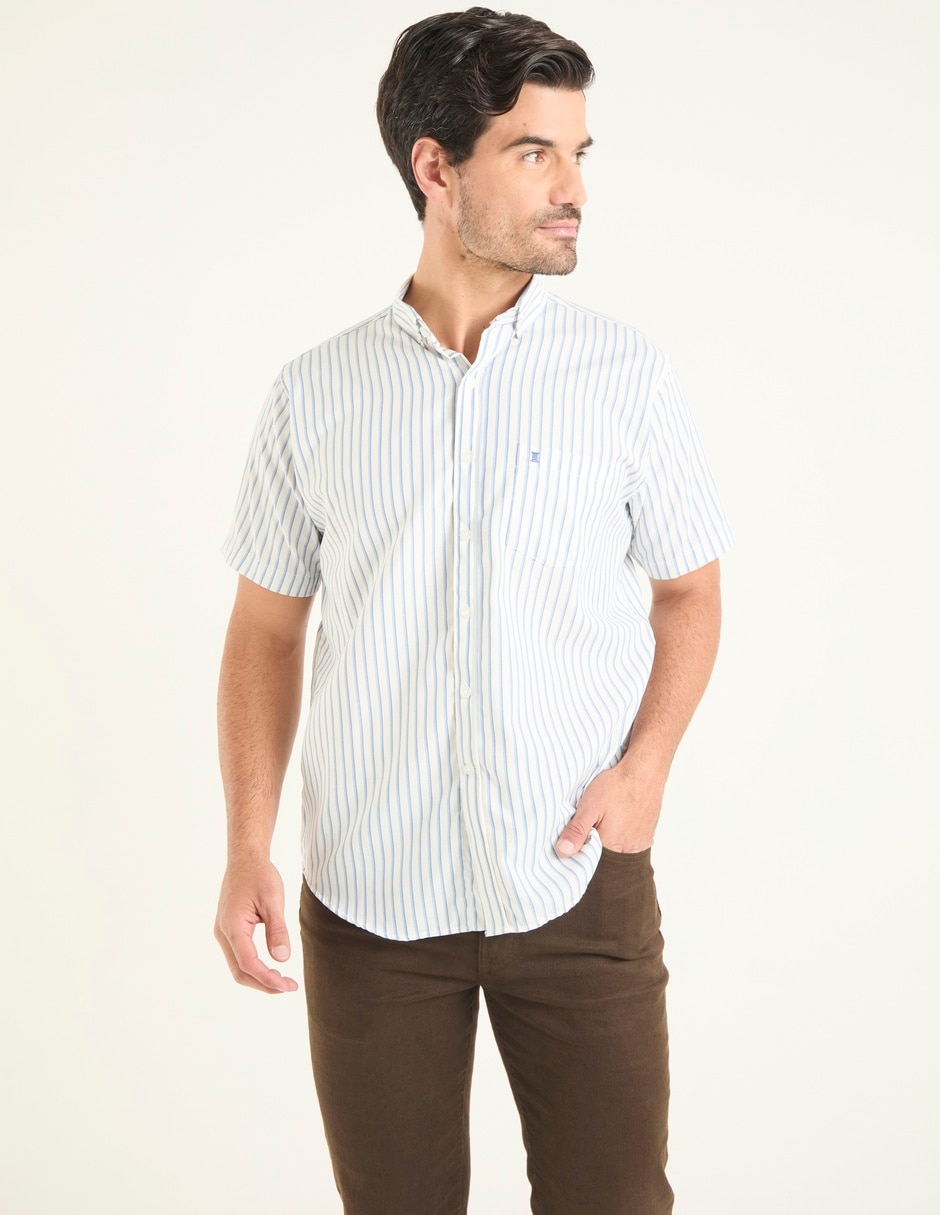 Camisa casual Dioro de algodón manga corta para hombre