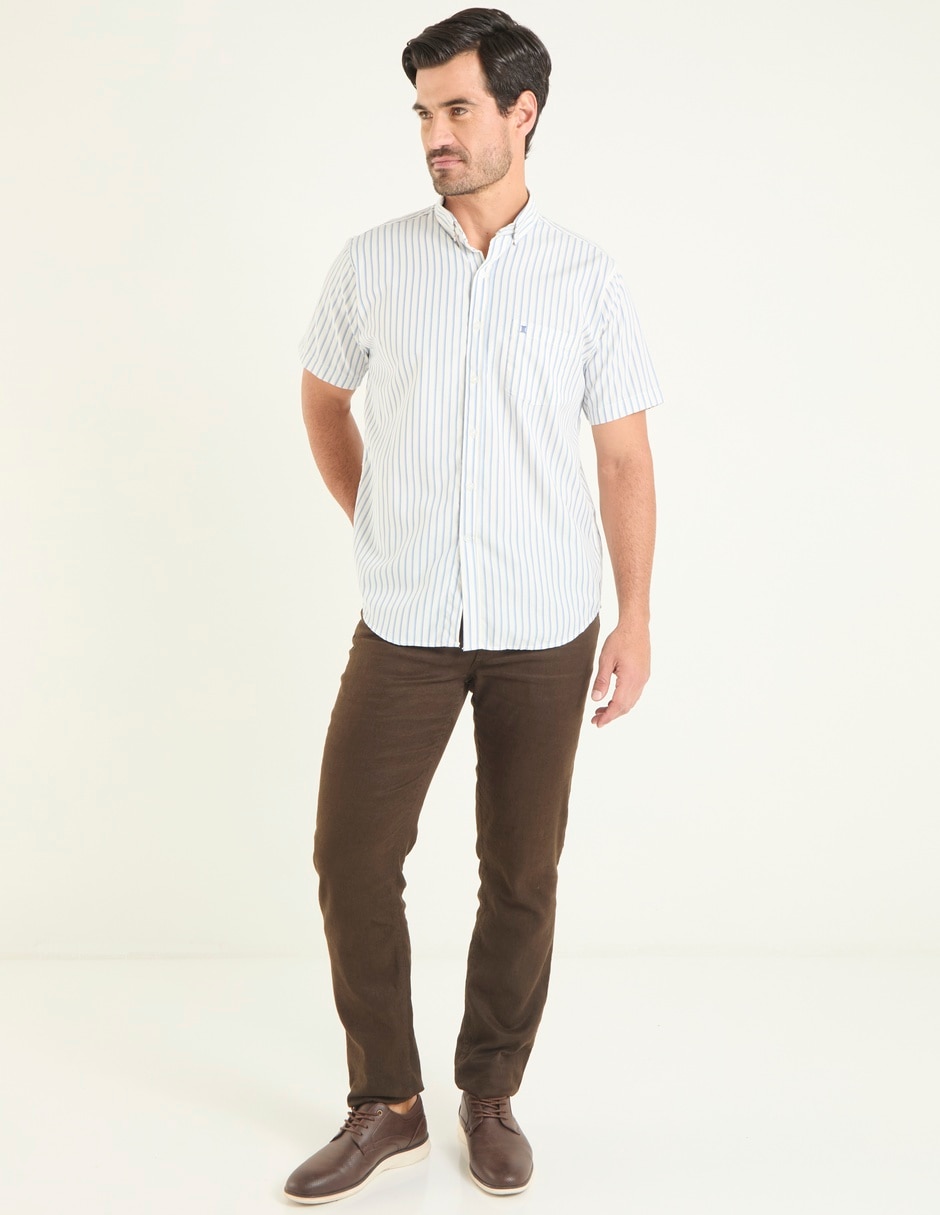 Camisa casual Dioro de algodón manga corta para hombre