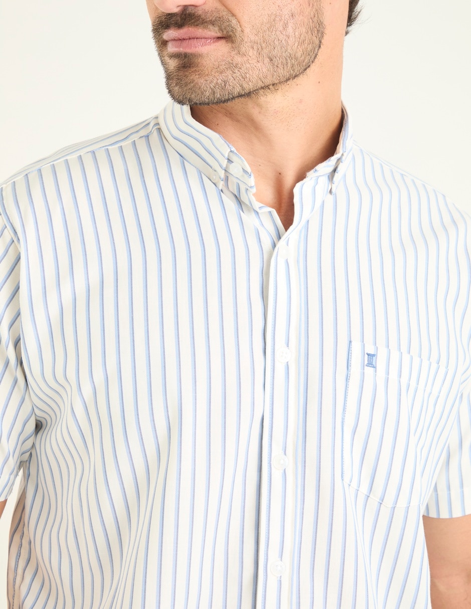 Camisa casual Dioro de algodón manga corta para hombre